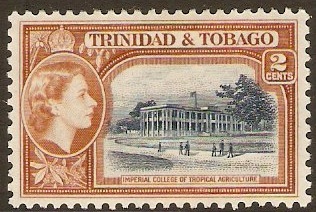 Trinidad & Tobago 1953 2c Indigo and orange-brown. SG268.