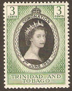 Trinidad & Tobago 1953 Coronation Stamp. SG279.