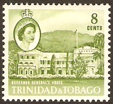 Trinidad & Tobago 1960 8c Yellow-green. SG288. - Click Image to Close