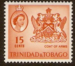 Trinidad & Tobago 1960 15c Orange. SG291a.