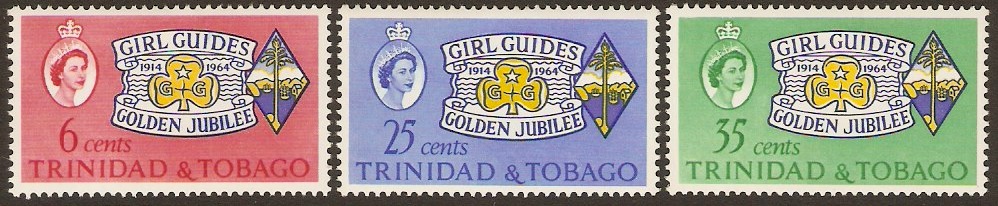 Trinidad & Tobago 1964 Girl Guides Set. SG308-SG310.