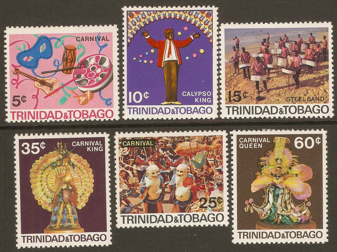 Trinidad & Tobago 1968 Carnival Set. SG322-SG327.