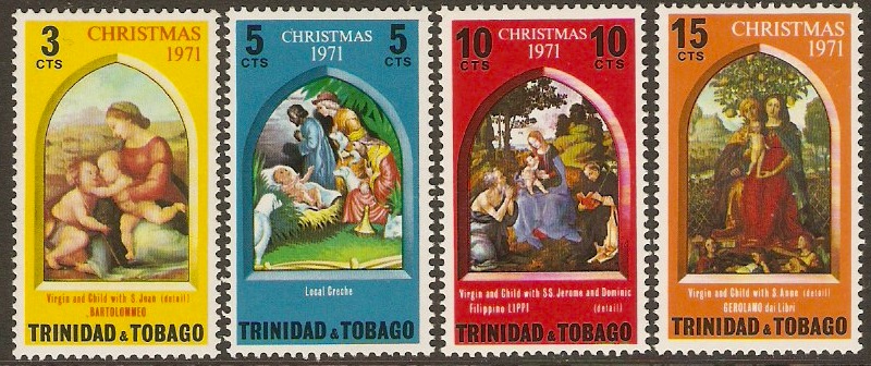 Trinidad & Tobago 1971 Christmas Stamps Set. SG399-SG402.