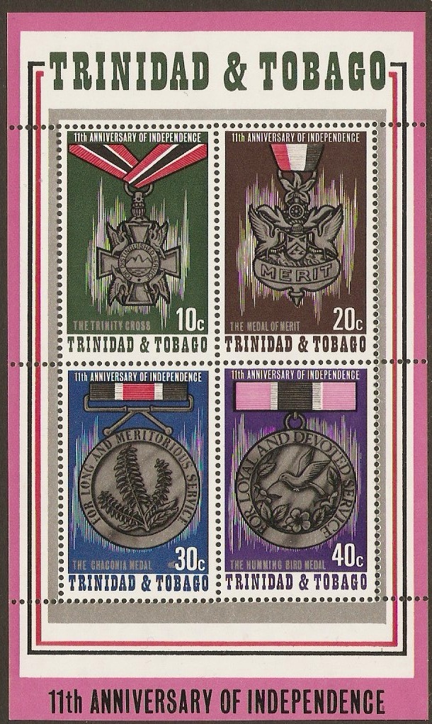 Trinidad & Tobago 1973 Independence Anniversary Sheet. SGMS444.
