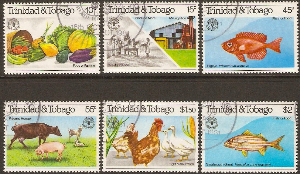 Trinidad & Tobago 1981 World Food Day Set. SG589-SG594.