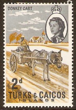 Turks and Caicos 1967 2d Donkey Stamp. SG276.