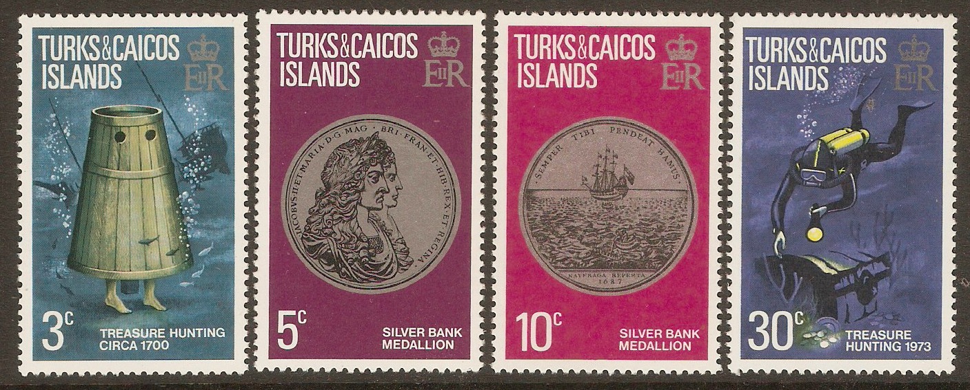 Turks and Caicos 1973 Treasure set. SG374-SG377.