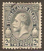 Turks and Caicos 1928 2d Grey. SG179.