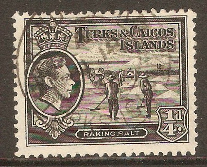 Turks and Caicos 1938 d Black. SG194.