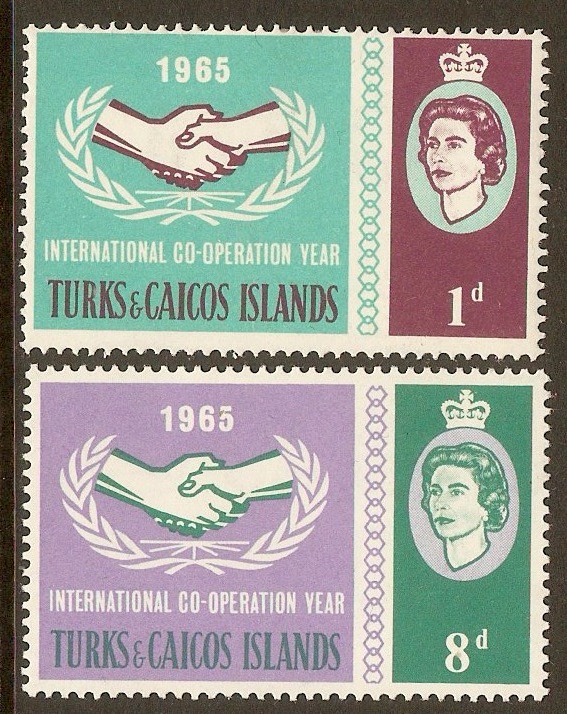 Turks and Caicos 1965 Int. Cooperation Year set. SG260-SG261.