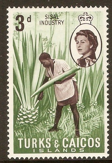 Turks and Caicos 1967 3d Sisal Industry Stamp. SG277.