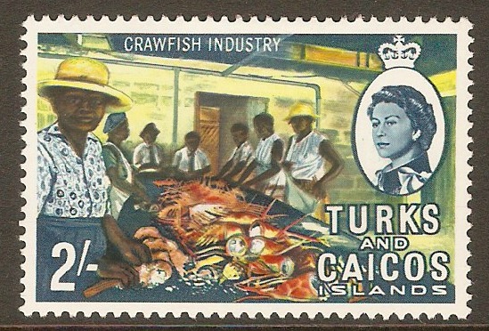 Turks and Caicos 1967 2s Crawfish Industry Stamp. SG283.