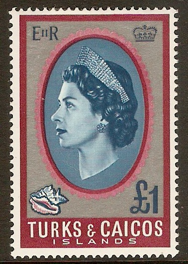 Turks and Caicos 1967 1 Queen Elizabeth II Stamp. SG287.