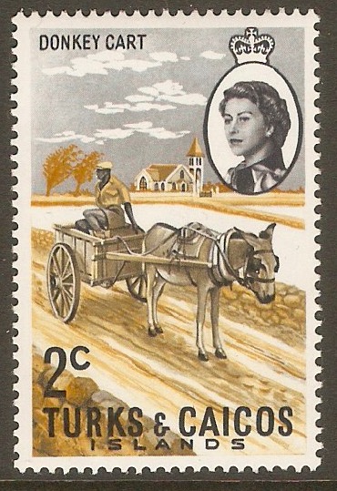 Turks and Caicos 1971 2c Donkey Stamp. SG334.