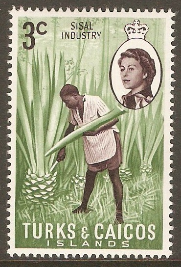 Turks and Caicos 1971 3c Sisal Industry Stamp. SG335.