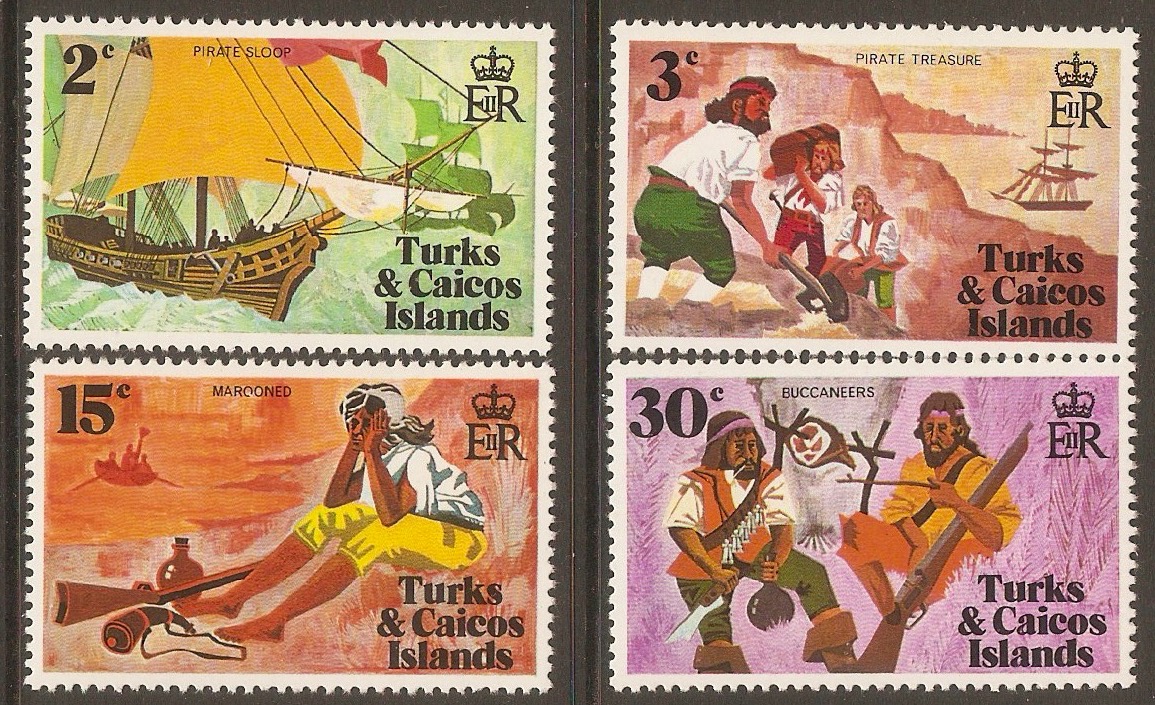 Turks and Caicos 1971 Pirates set. SG351-SG354.