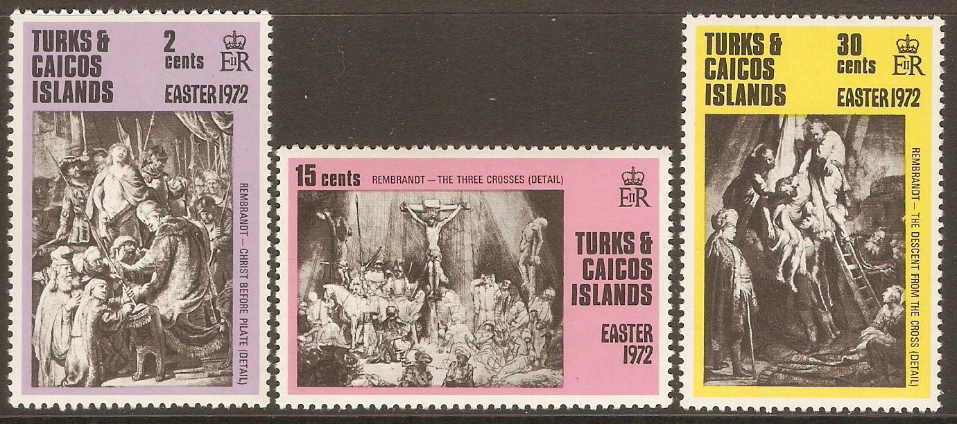 Turks and Caicos 1972 Easter set. SG365-SG367.