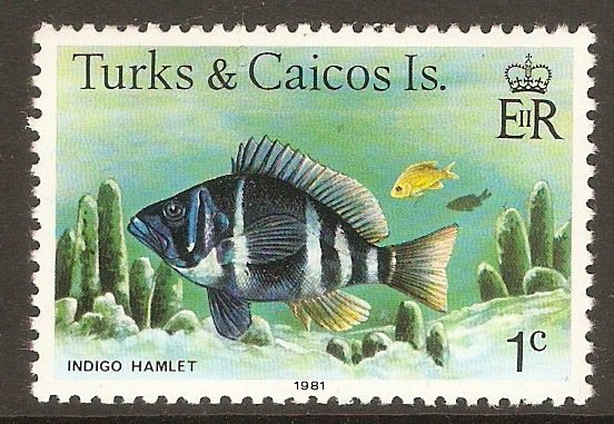 Turks and Caicos 1978 1c Fishes Series. SG514A.