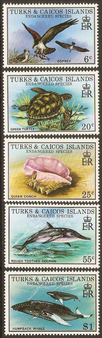 Turks and Caicos 1979 Endangered Species Set. SG534-SG538.