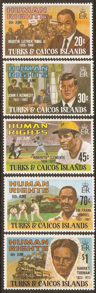 Turks and Caicos 1980 Human Rights Personalities Set. SG624-628