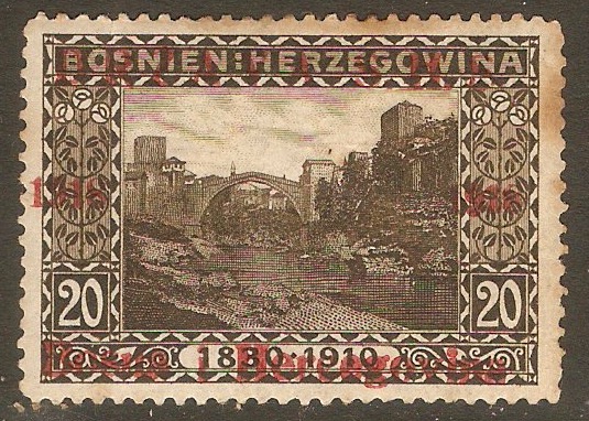 Yugoslavia 1918 20h Sepia. SG4.