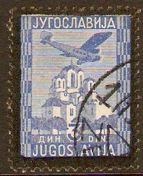 Yugoslavia 1934 3d Ultramarine and black border. SG305.