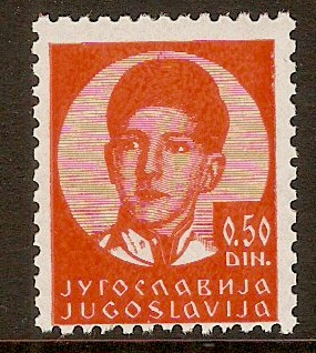 Yugoslavia 1935 50p Bright orange. SG321.