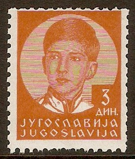 Yugoslavia 1935 3d Brown-orange. SG326.