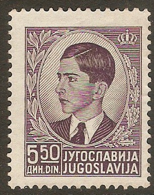 Yugoslavia 1939 5d.50 King Petar II definitive series. SG420b.