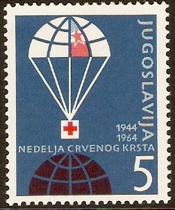 Yugoslavia 1964 5d Red, purple and blue. SG1109.