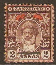 Zanzibar 1899 2a Red-brown. SG191.
