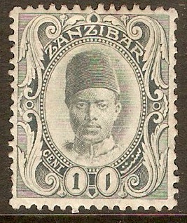 Zanzibar 1908 1c Pearl-grey. SG225.