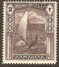 Zanzibar 1936 2s Slate-violet. SG319.