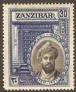 Zanzibar 1936 30c Sultan's Jubilee series. SG325.