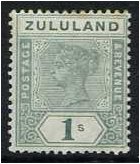 Zululand 1894 1s. Green. SG25.