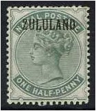 Zululand 1888 d. Dull Green. SG12.