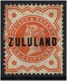 Zululand 1888 d. Vermilion. SG1.