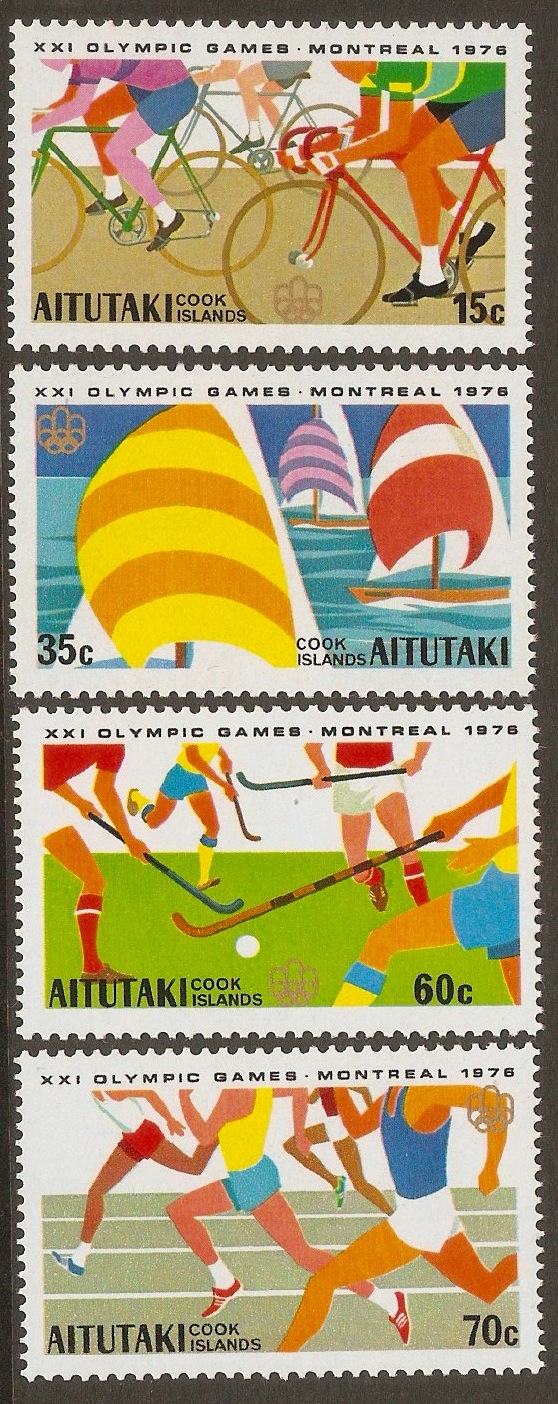 Aitutaki 1976 Olympic Games set. SG190-SG193.
