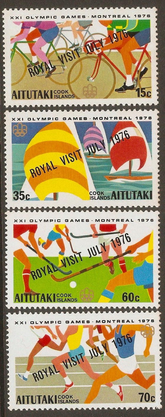 Aitutaki 1976 Royal Visit set. SG195-SG198.