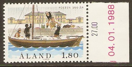 Aland Islands 1988 1m.80 Postal Service Anniversary. SG30.