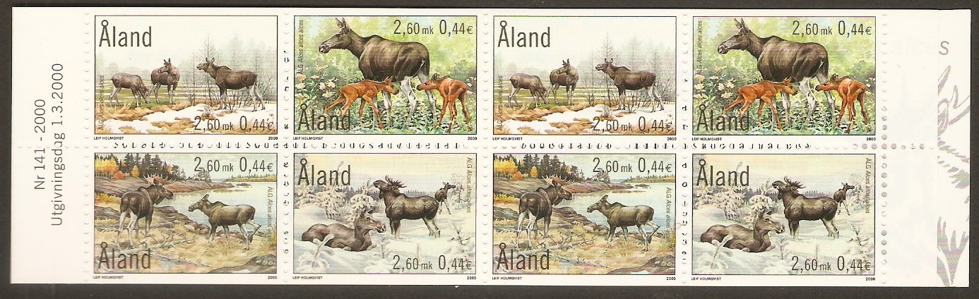 Aland Islands 2000 The Elk Series - Pane SG172a. SGSB8.