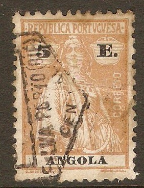 Angola 1915 5E Pale yellow-brown. SG327.