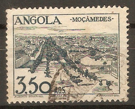Angola 1949 3a.50 Slate - Mocamedes View. SG442.