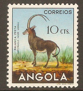 Angola 1953 10c Fauna Series - Sable antilope. SG488.
