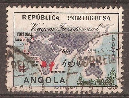 Angola 1954 4E.50 Presidential Visit series. SG510.