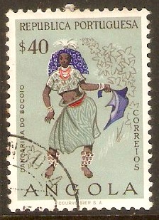 Angola 1957 40c Bocolo dancer. SG525.