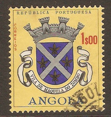 Angola 1963 1E Arms - 2nd. Series. SG595.
