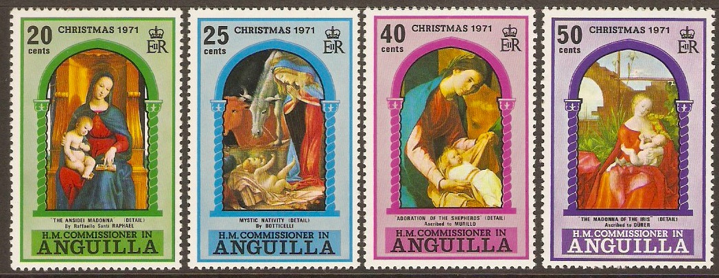 Anguilla 1971 Christmas Stamps Set. SG117-SG120.