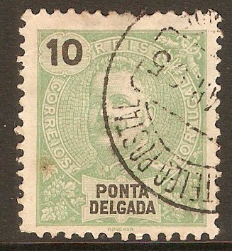 Ponta Delgada 1897 10r Pale green. SG31.
