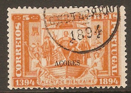 Azores 1894 5r Orange. SG143.
